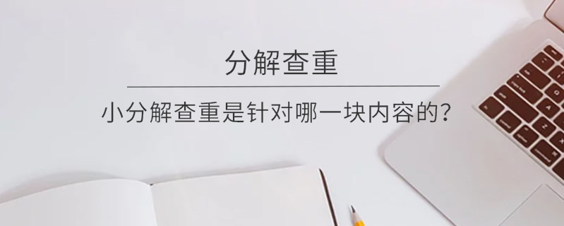 小分解查重是针对哪一块内容的？