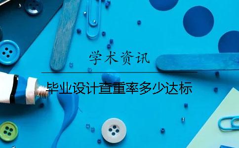 毕业设计查重率多少达标